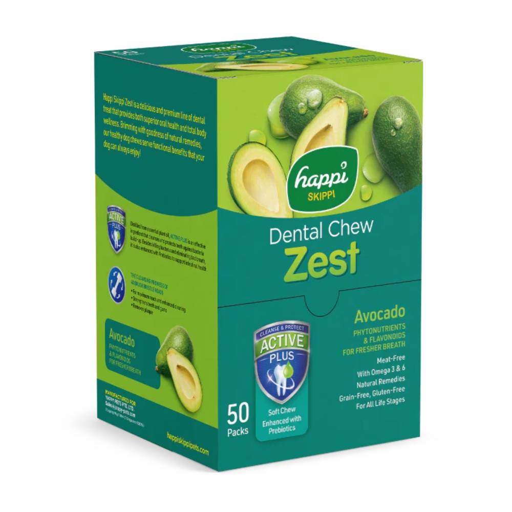 Happi Skippi Dental Chew Zest Avocado 25g x 50pcs