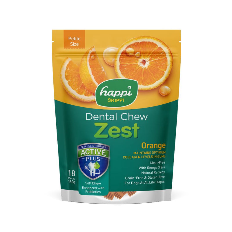 Happi Skippi Dental Chew Zest Orange Petite 150g