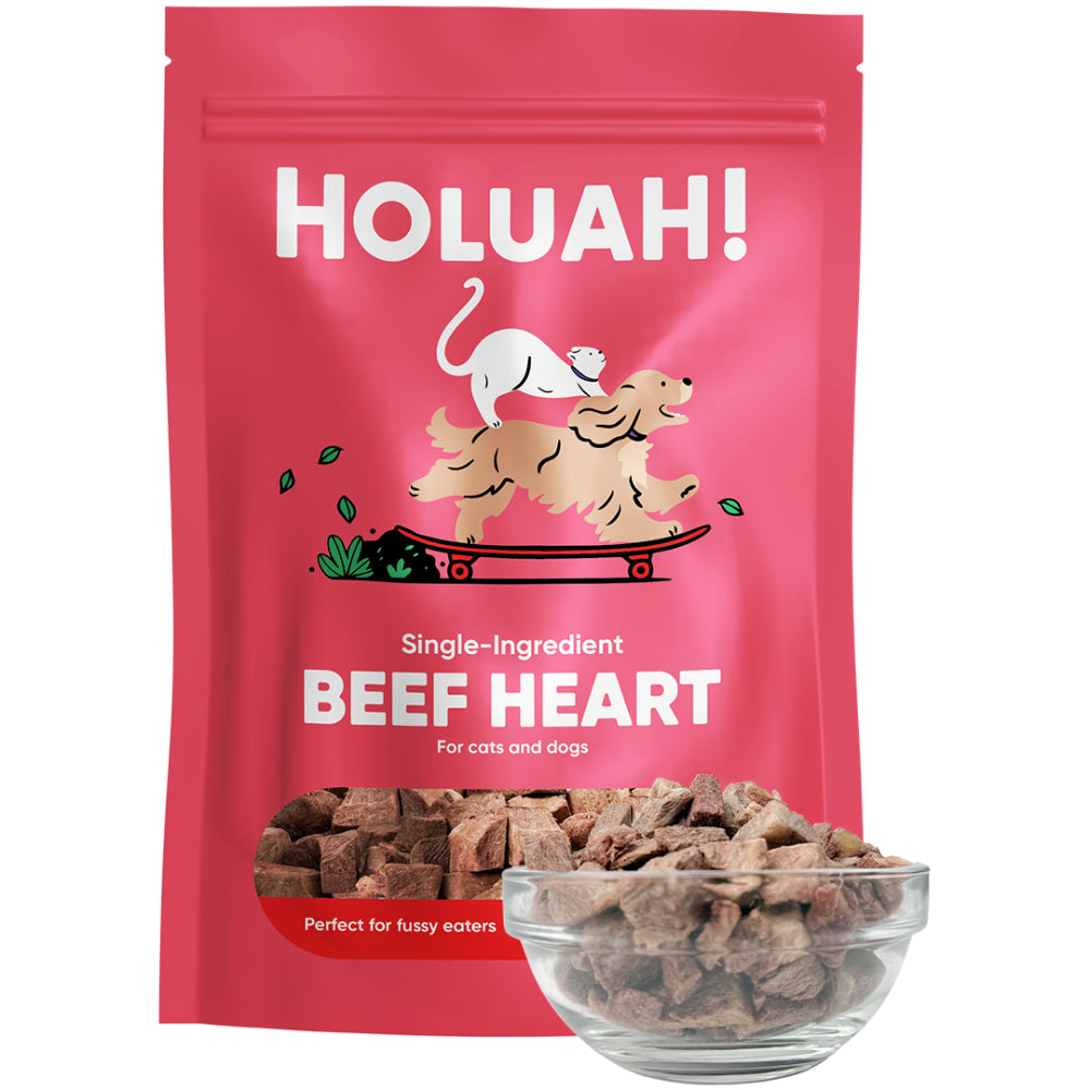 Holuah! Cats & Dogs Freeze Dried Beef Heart Treats 70g