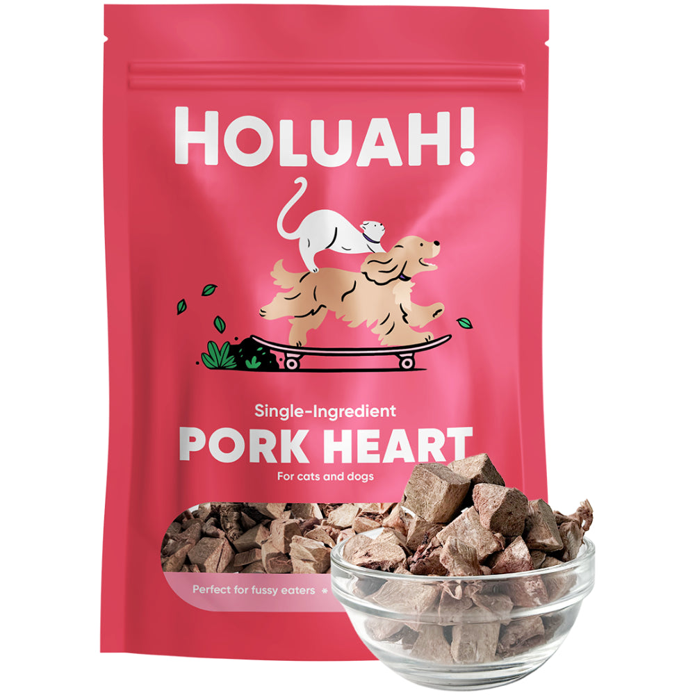 Holuah! Cats & Dogs Freeze Dried Pork Heart Treats 70g