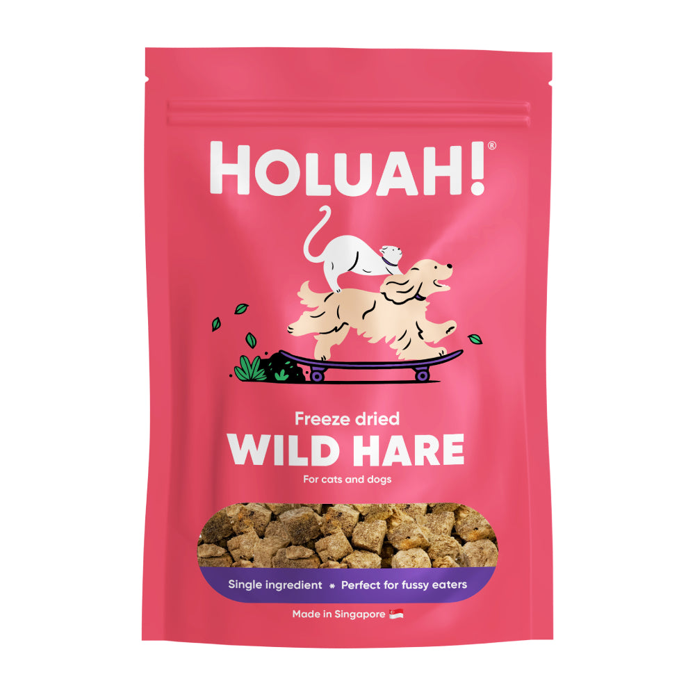 Holuah! Cat & Dog Treat Freeze Dried Wild Hare 50g