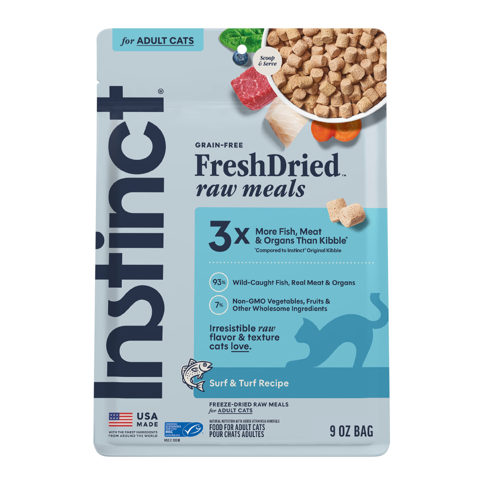 Instinct Cat FreshDried Raw Meals Freeze-Dried Surf & Turf Recipe 9oz