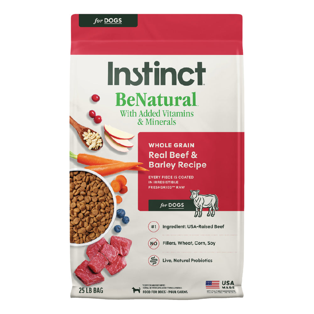 Instinct Be Natural Real Beef & Barley Recipe Dry Dog Food 25lb