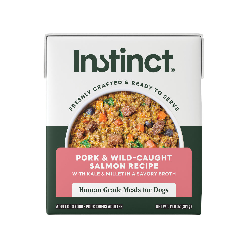 Instinct Dog Freshly Crafted Meals Pork & Wild-Caught Salmon Recipe 11oz