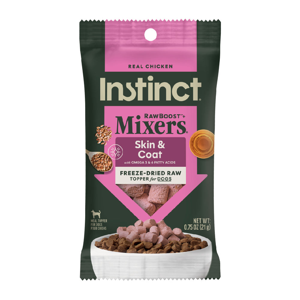 Instinct Raw Boost Mixers Grain-Free Skin & Coat Freeze-Dried Raw Dog Food Topper 0.75oz