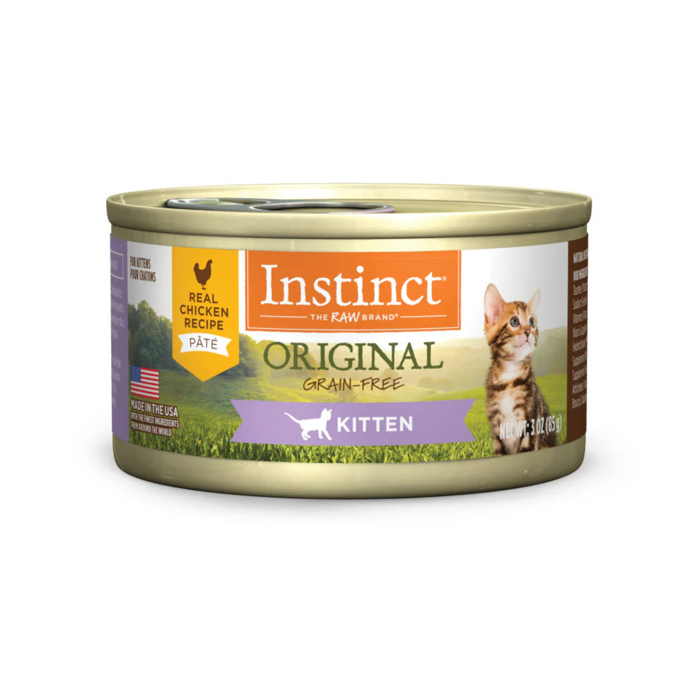 Instinct The Raw Brand Cat Original Grain-Free Pate Real Chicken for Kittens 3oz