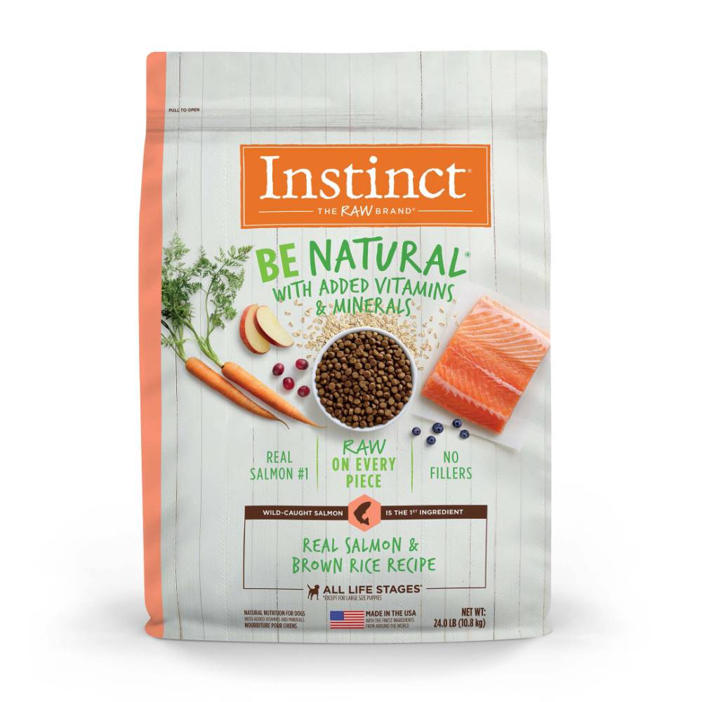 Instinct The Raw Brand Dog Be Natural Real Salmon & Brown Rice Recipe 24lb