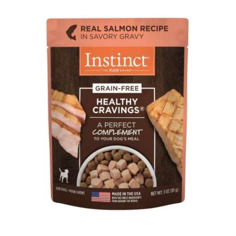 Instinct The Raw Brand Dog Pouch Healthy Cravings Grain-Free Real Salmon 3oz