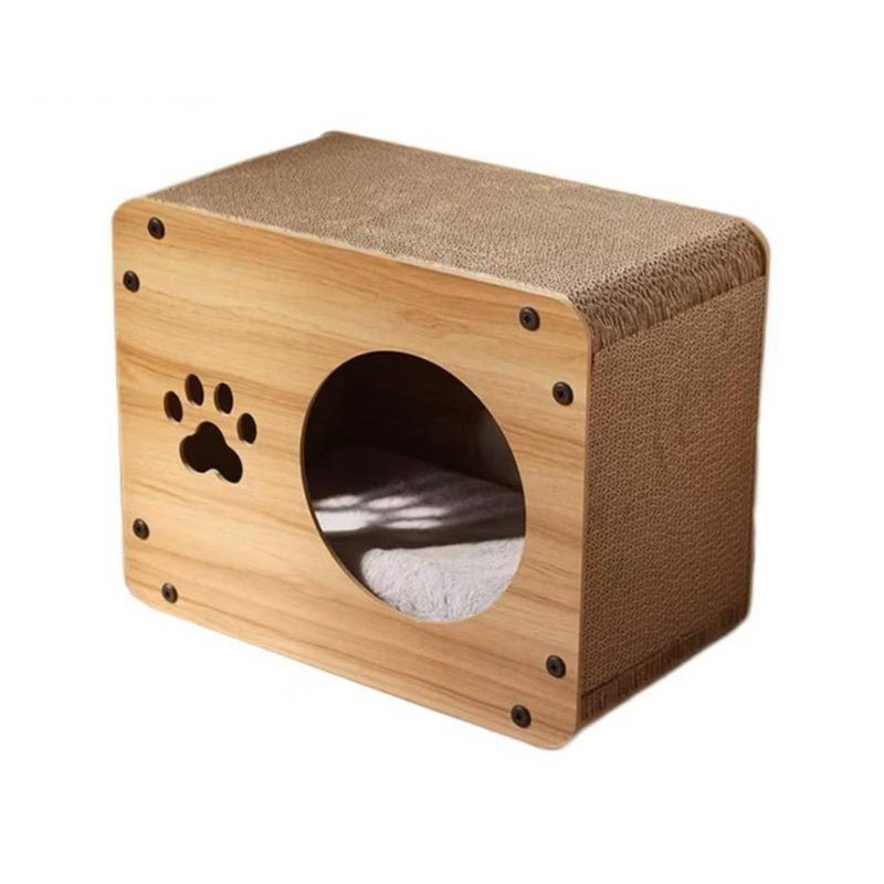 JYJ Cat Scratcher Nest Walnut - Paw Print