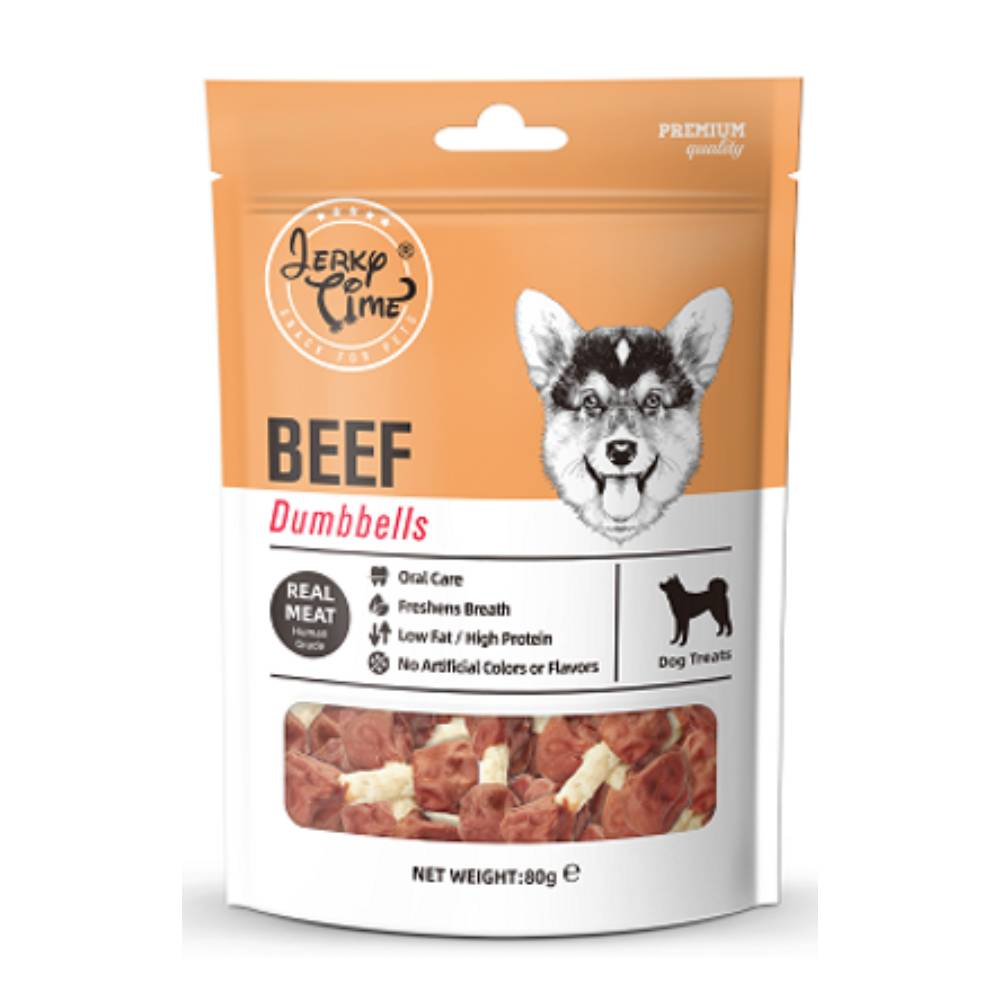 Jerky Time Dog Beef Dumbbells 80g