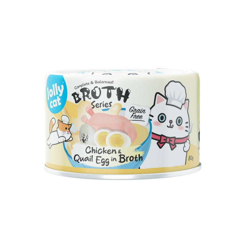 Jolly Cat Complete & Balanced Broth Series Chicken & Quail Egg in Broth 80g