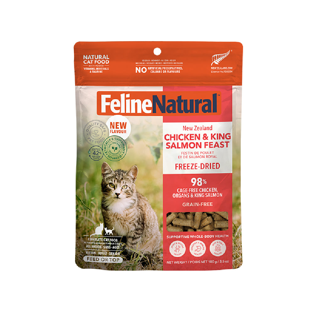 K9 Feline Natural Freeze Dried Chicken & King Salmon Feast 100g