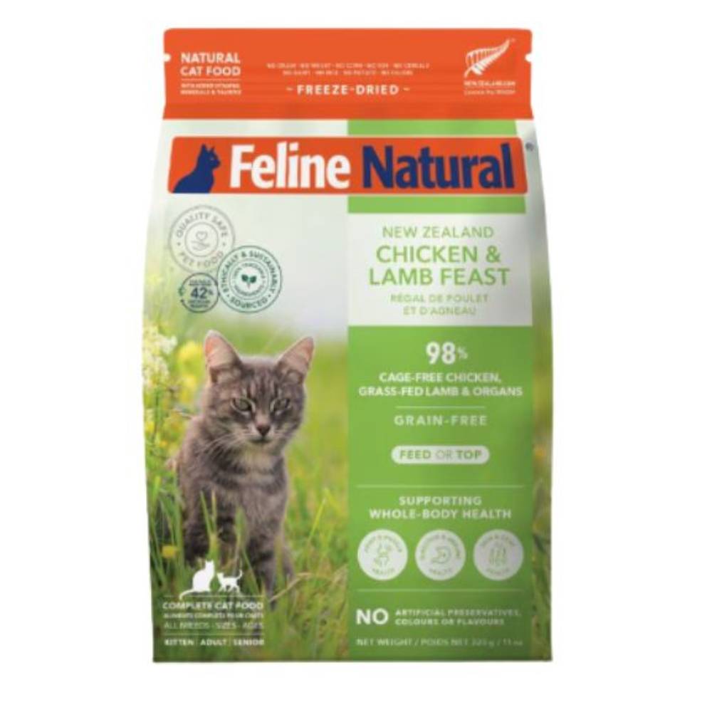 Feline Natural キャットフード 2種セット 320g K9 Feline Natural Freeze Dried Chicken & Lamb 320g