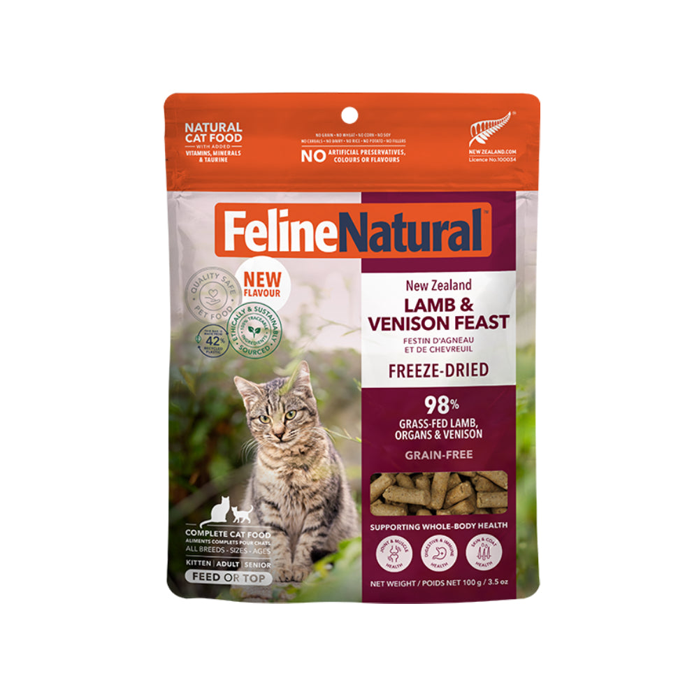 K9 Feline Natural Freeze Dried Lamb & Venison Feast 100g
