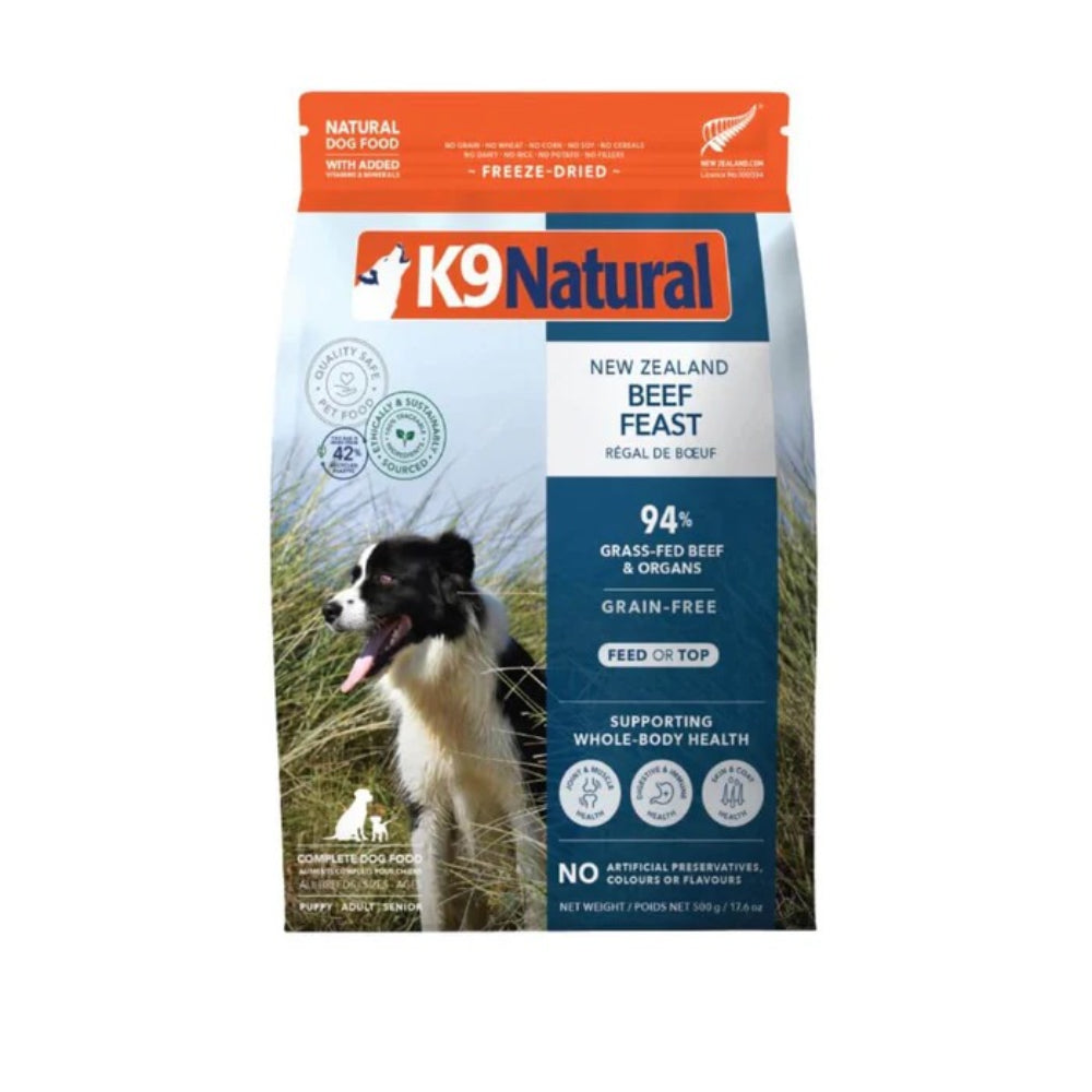 K9 Natural Beef Feast Grain-Free Freeze-Dried Dog Food 500g