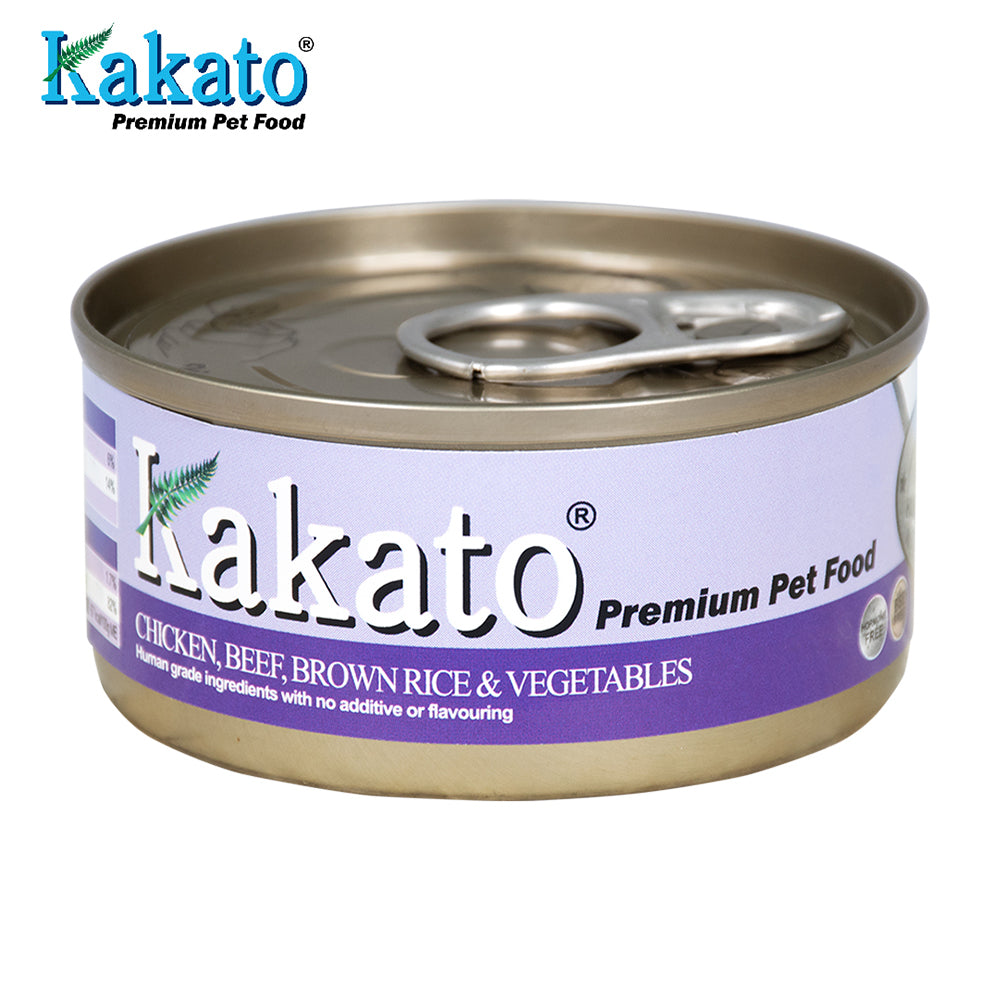 Kakato Premium Cat & Dog Food - Chicken, Beef, Brown Rice, Vegetables 70g
