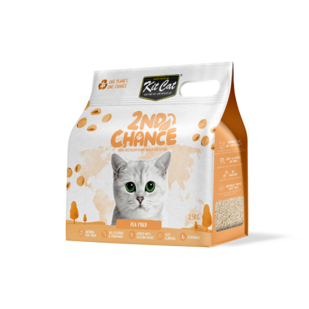 Kit Cat 2nd Chance Plant-Based Pea Fiber Clumping Cat Litter 2.5kg