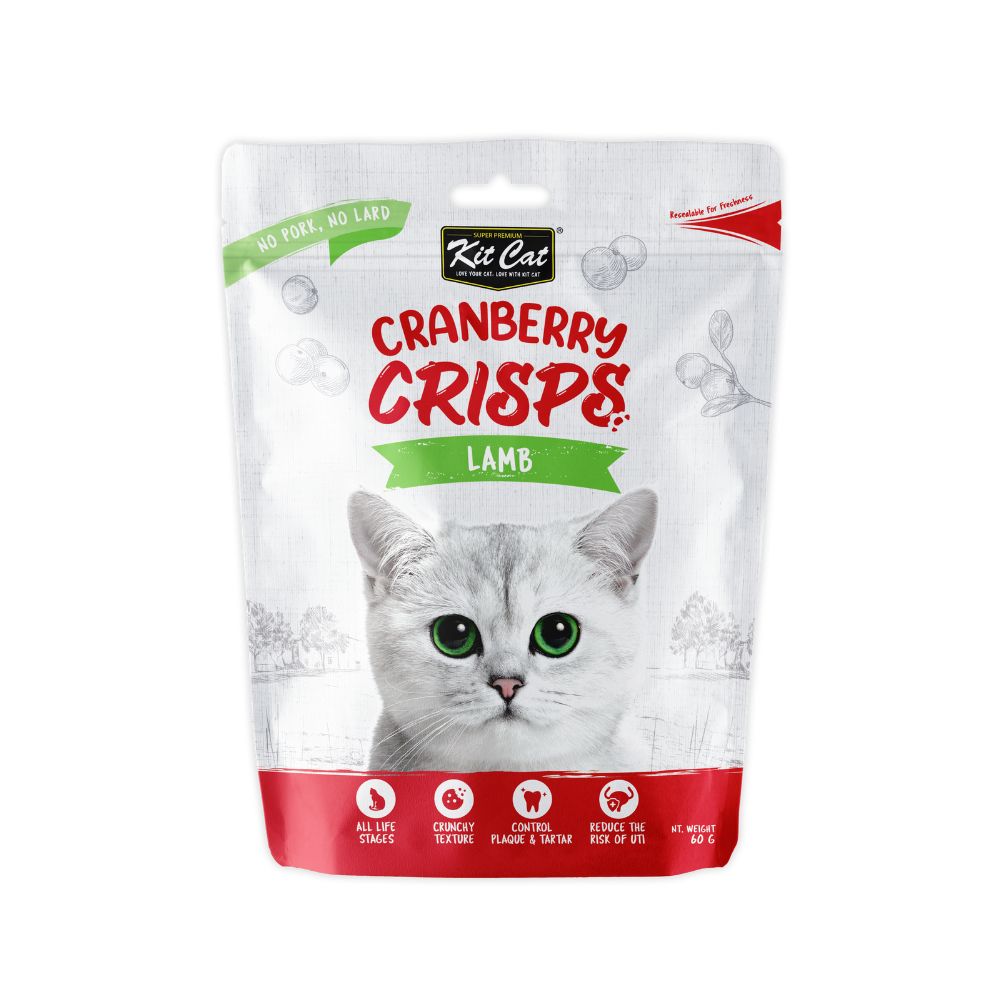 Kit Cat Cranberry Crisps Lamb Cat Treats 60g