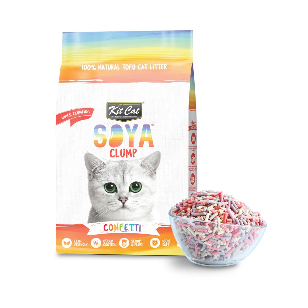 Kit Cat Soybean Litter Soya Clump Confetti Clumping Cat Litter 7L