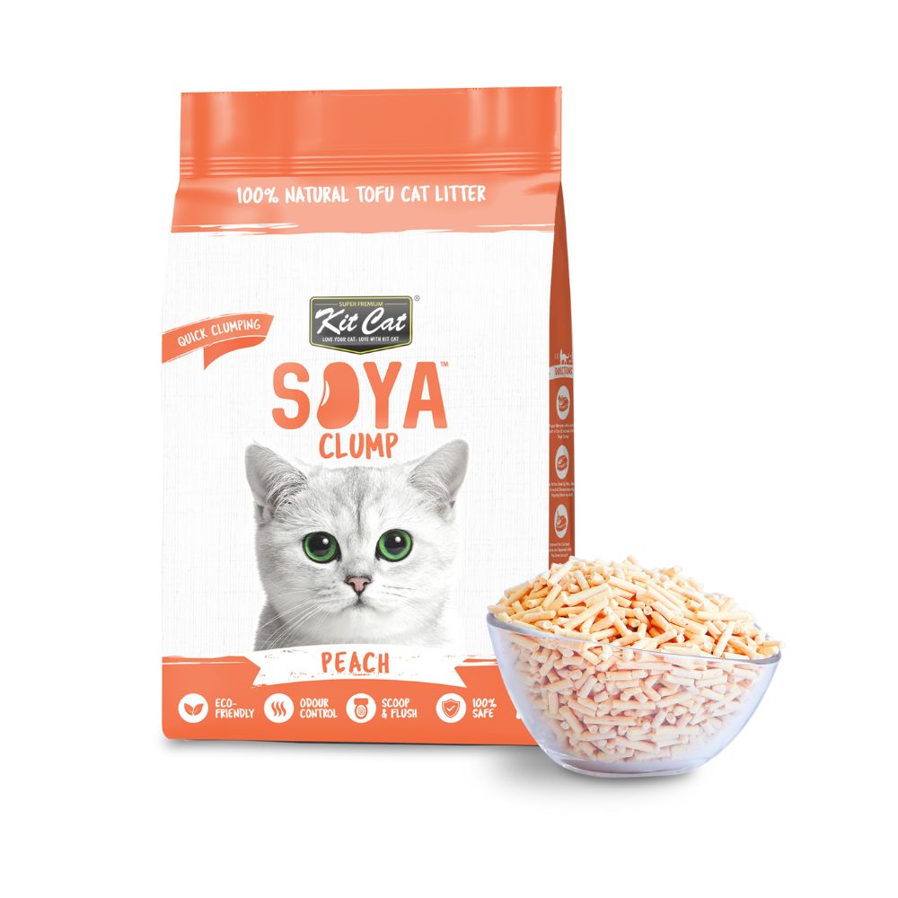Kit Cat Soybean Litter Soya Clump Peach Clumping Cat Litter 7L