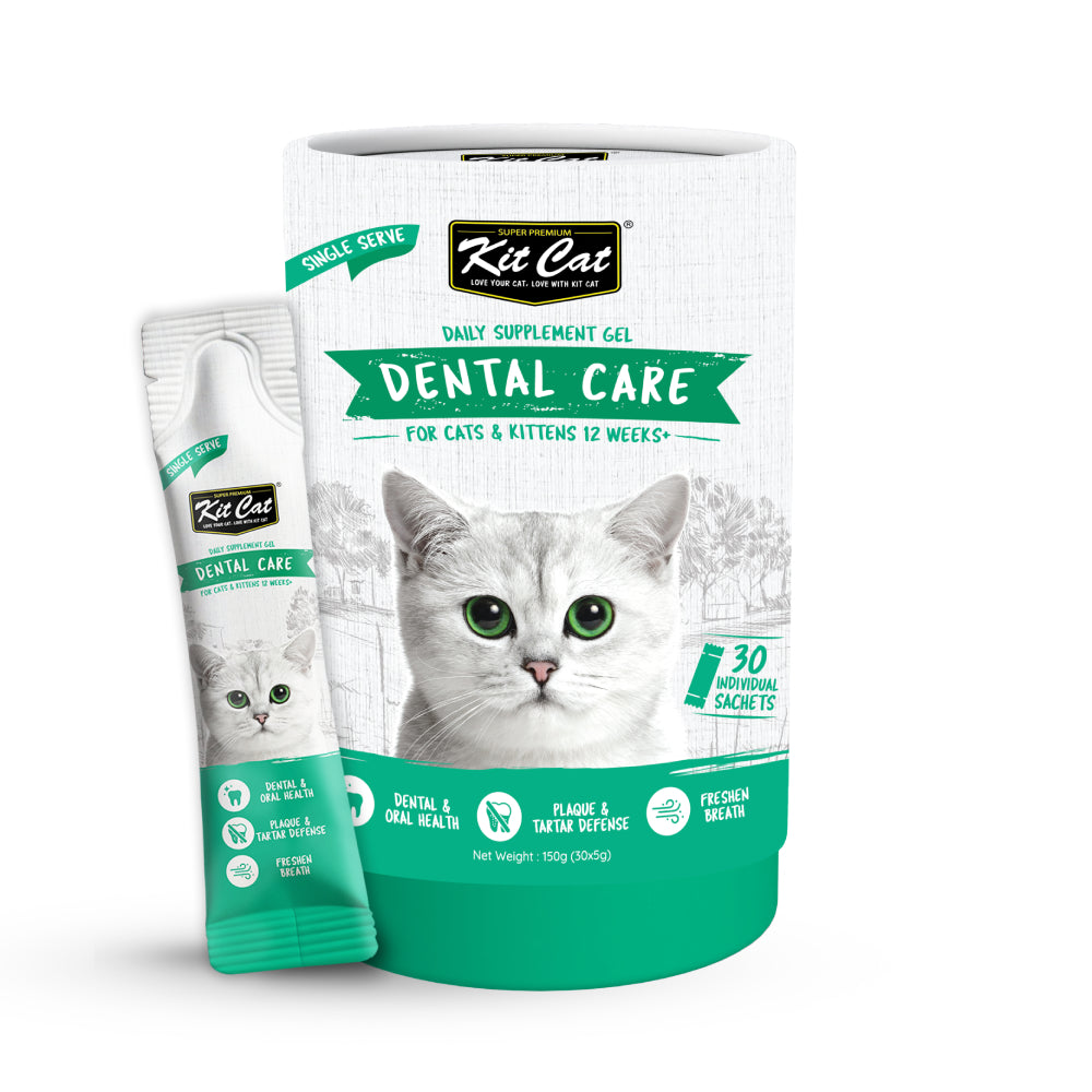 Kit Cat Daily Supplement Gel For Cats & Kittens - Dental Care (30 x 5g)