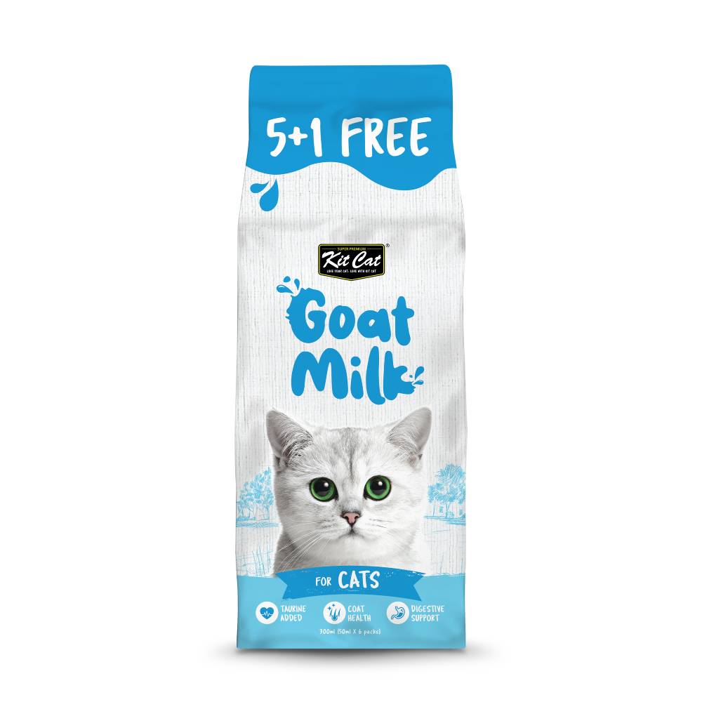Kit Cat Lactose-Free Goat Milk Pouches for Cats (6 x 50ml)