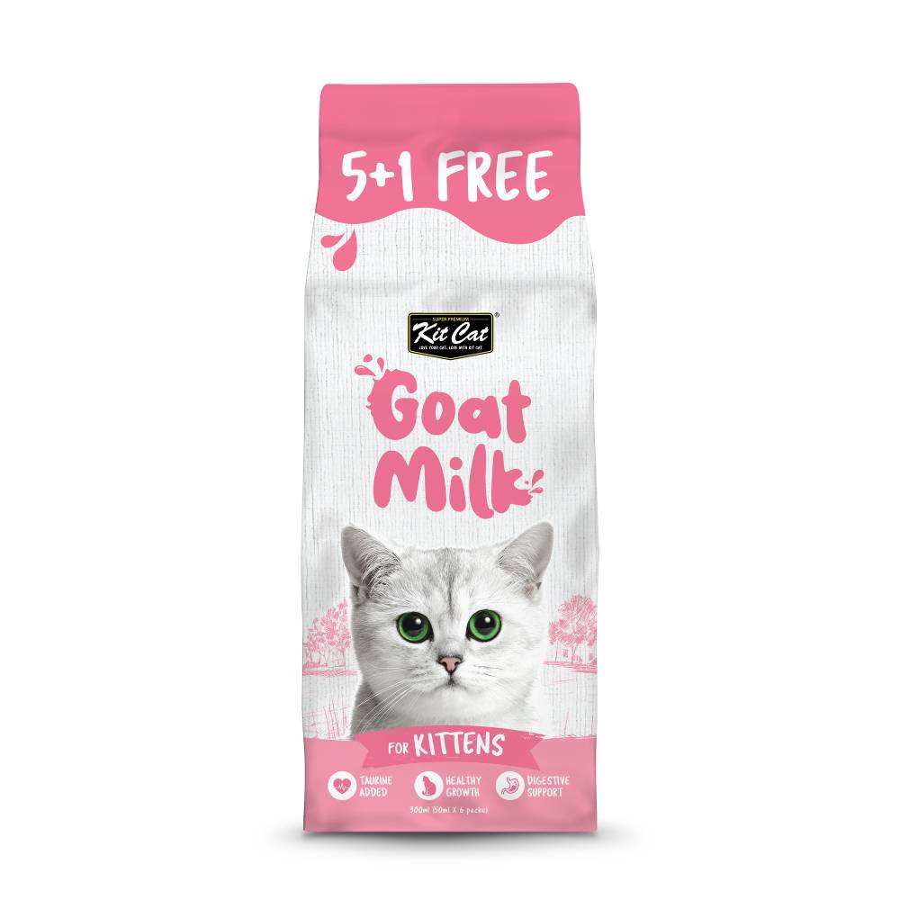 Kit Cat Lactose-Free Goat Milk Pouches for Kittens (6 x 50ml)
