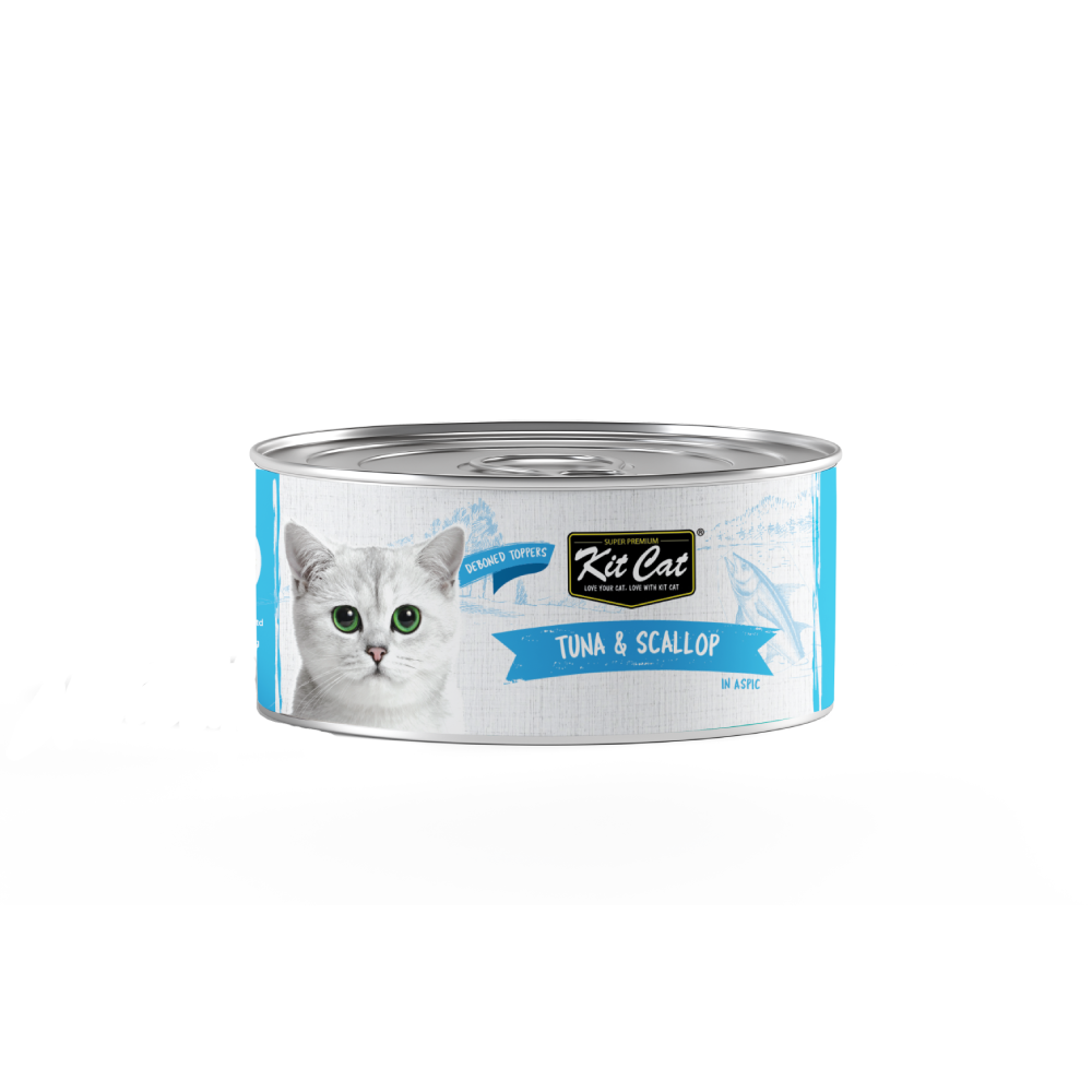 Kit Cat Ocean Pure Deboned Tuna & Scallop Grain-Free Canned Cat Food 80g