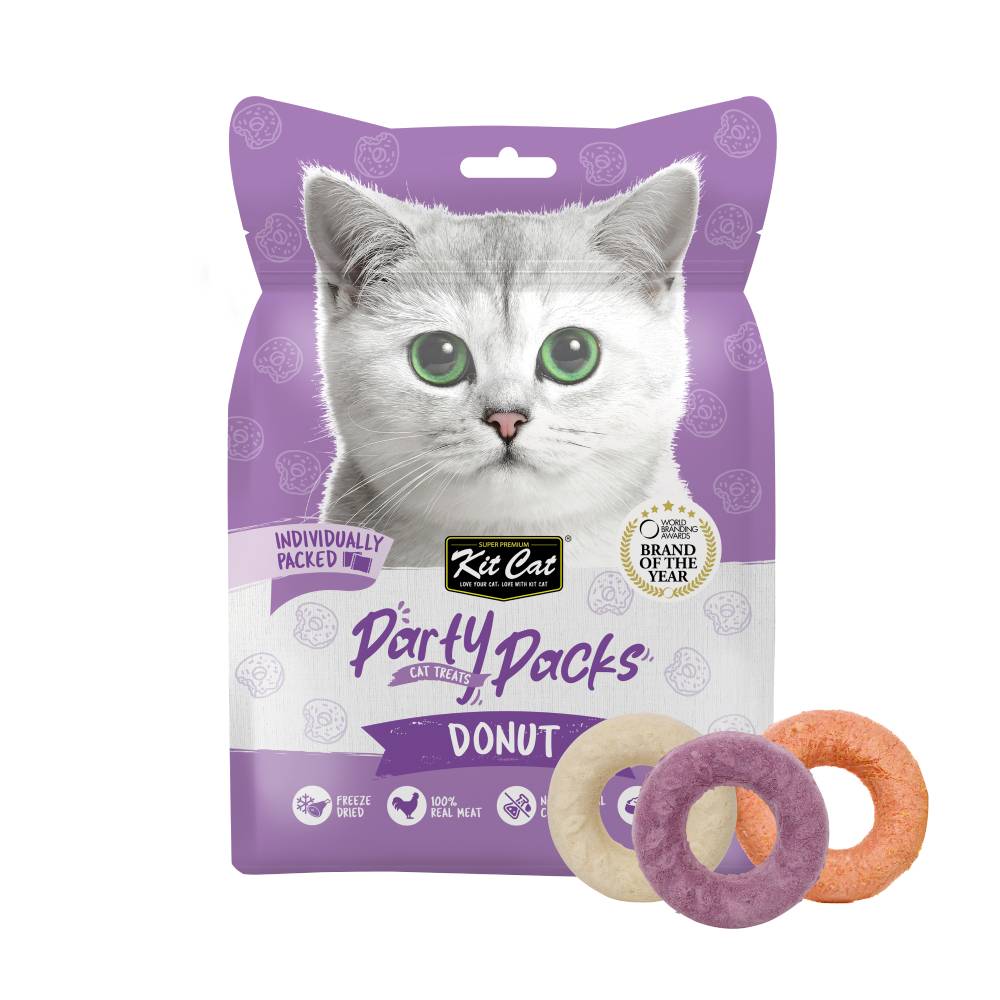 Kit Cat Party Packs Freeze Dried Treats Donut 30g