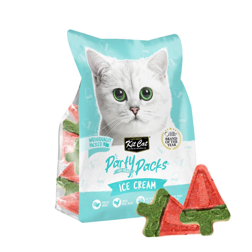 Kit Cat Party Packs Freeze Dried Treats Ice Cream 35g