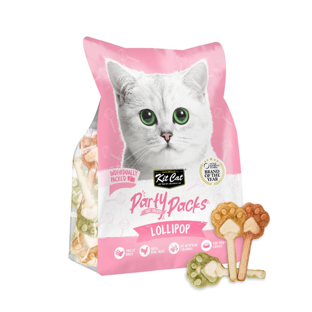 Kit Cat Party Packs Freeze Dried Treats Lollipop 30g