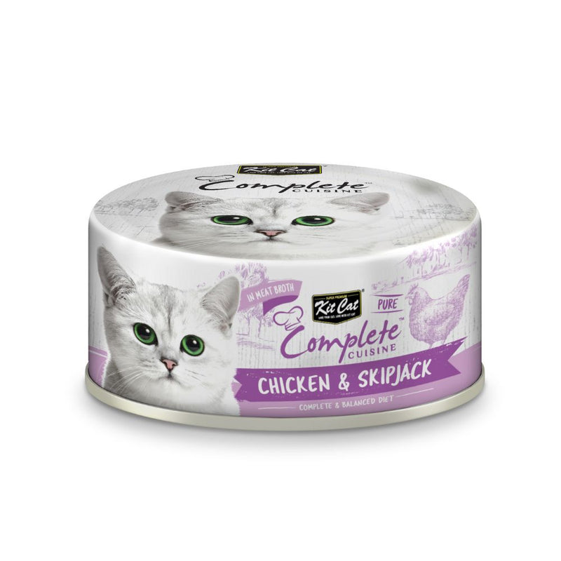 KitCat Pure Complete Cuisine Chicken & Skipjack In Meat Broth 70g