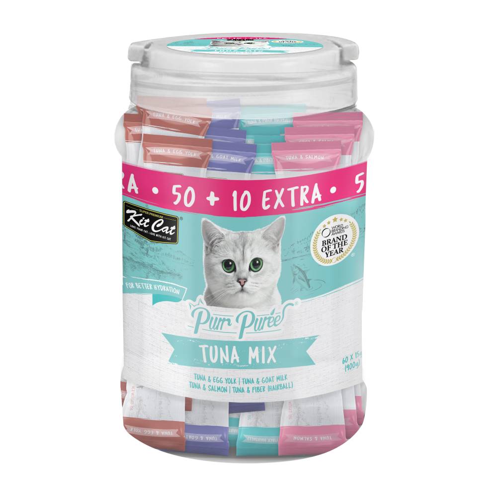 Kit Cat Purr Puree Liquid Treats Tuna Mix (60 x 15g)