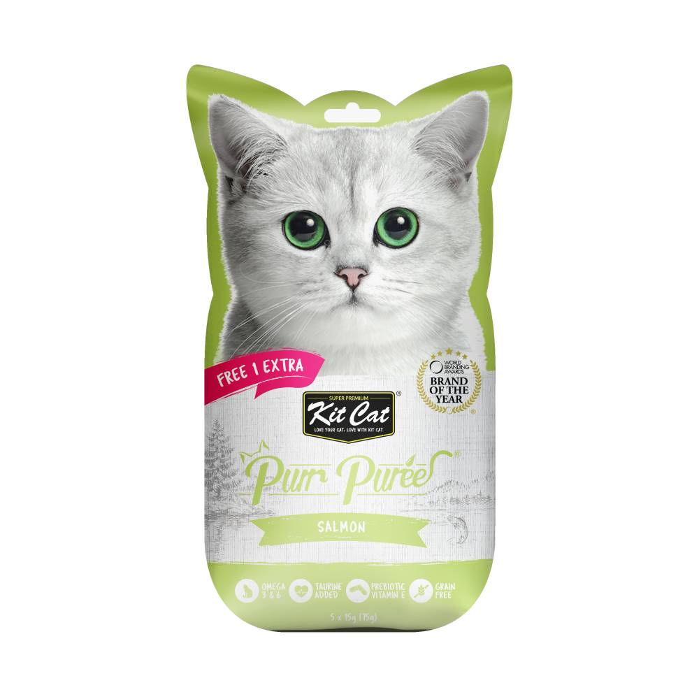 Kit Cat Purr Puree Salmon (5 x 15g)