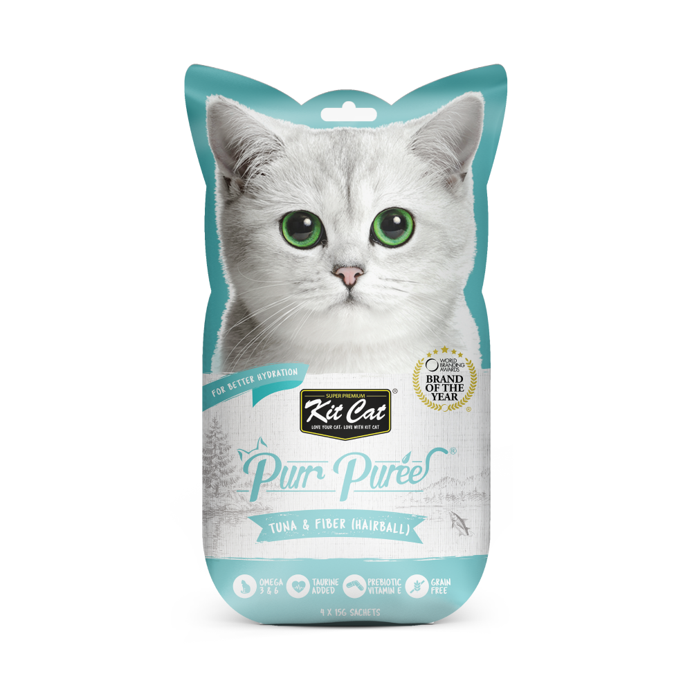 Kit Cat Purr Puree Tuna & Fiber 60g (4 x 15g)
