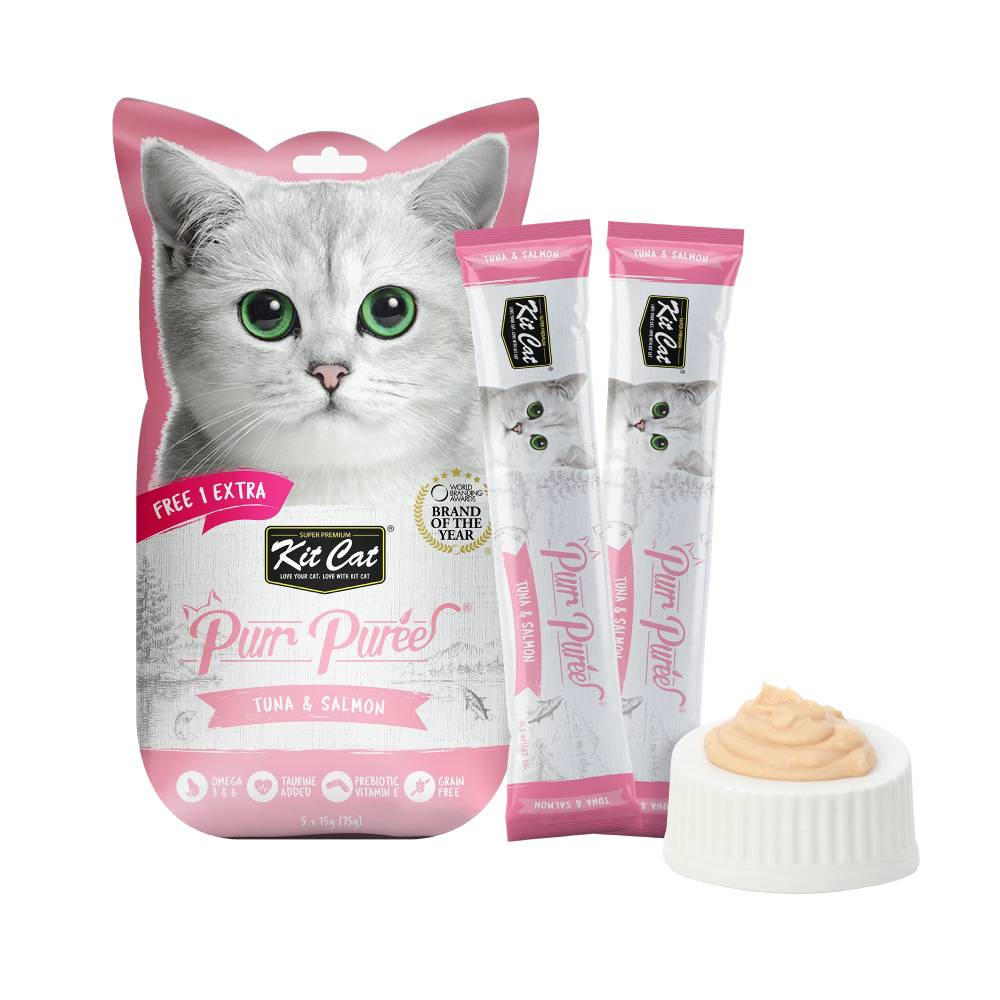 Kit Cat Purr Puree Tuna & Salmon 75g (5 x 15g)