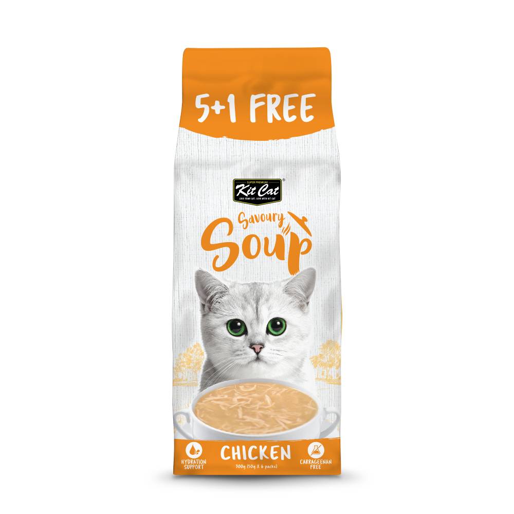 Kit Cat Savoury Soup Wet Food Pouches Chicken (6 x 50g)