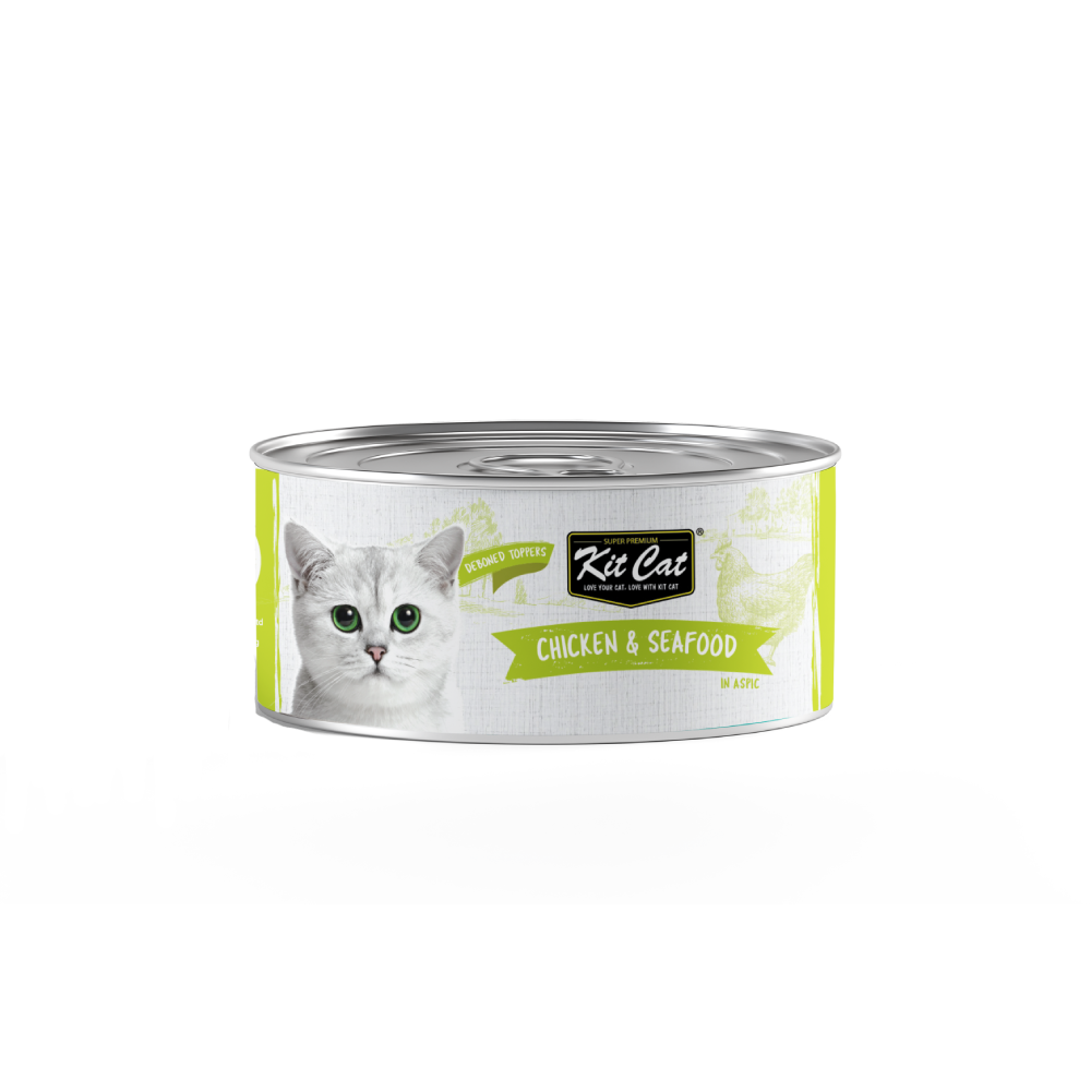 Kit Cat Super Premium Deboned Chicken & Seafood Toppers 80g