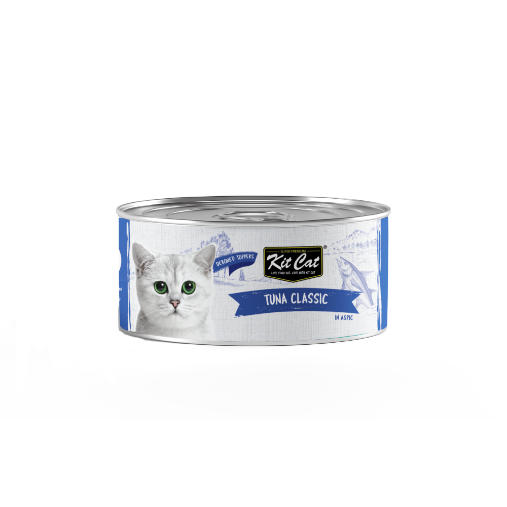 Kit Cat Super Premium Deboned Tuna Classic Aspic Grain-Free Canned Cat Food 80g
