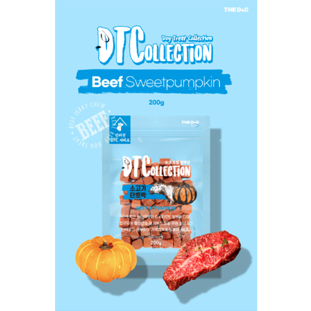 Korean Pet Food Dog Treat Collection Beef & Sweet Pumpkin Jerky 200g