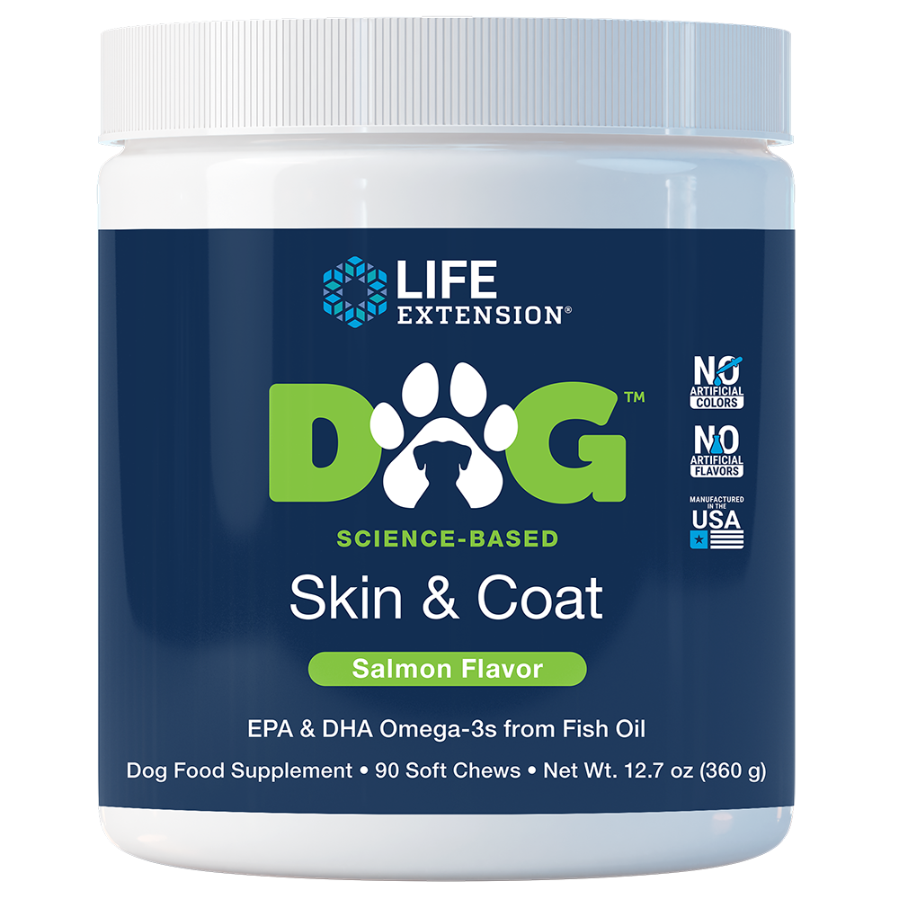 Life Extension Dog Skin & Coat Salmon 90 Soft Chews