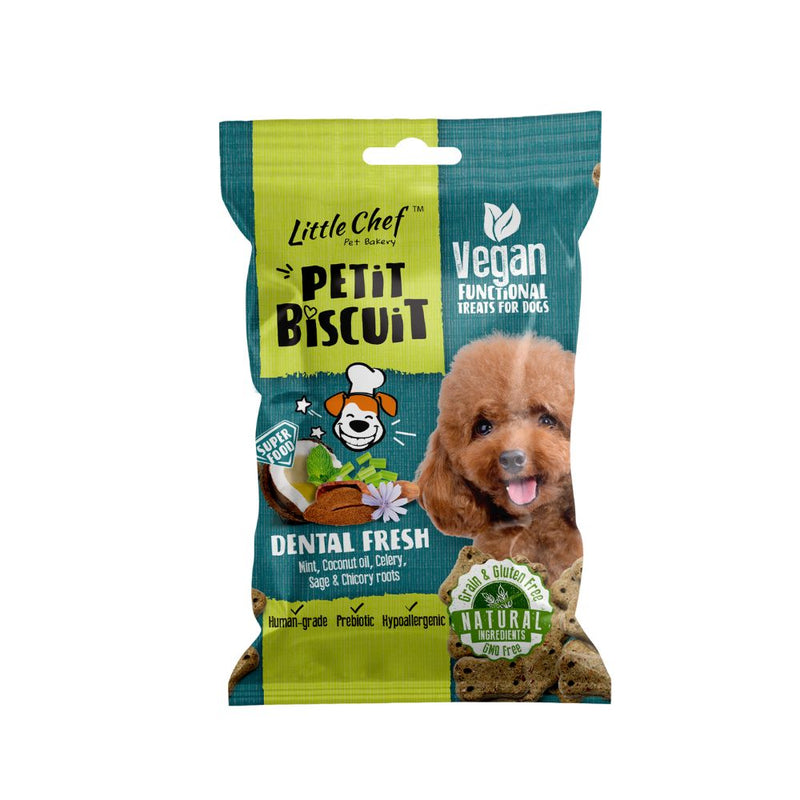 Little Chef Dog Petit Biscuit Treats Dental Fresh Grain & Gluten Free 100g