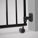 Lucky Baby Smart System Extendable Gate On Wheel Without Step Over Bar Black (SG-86B)