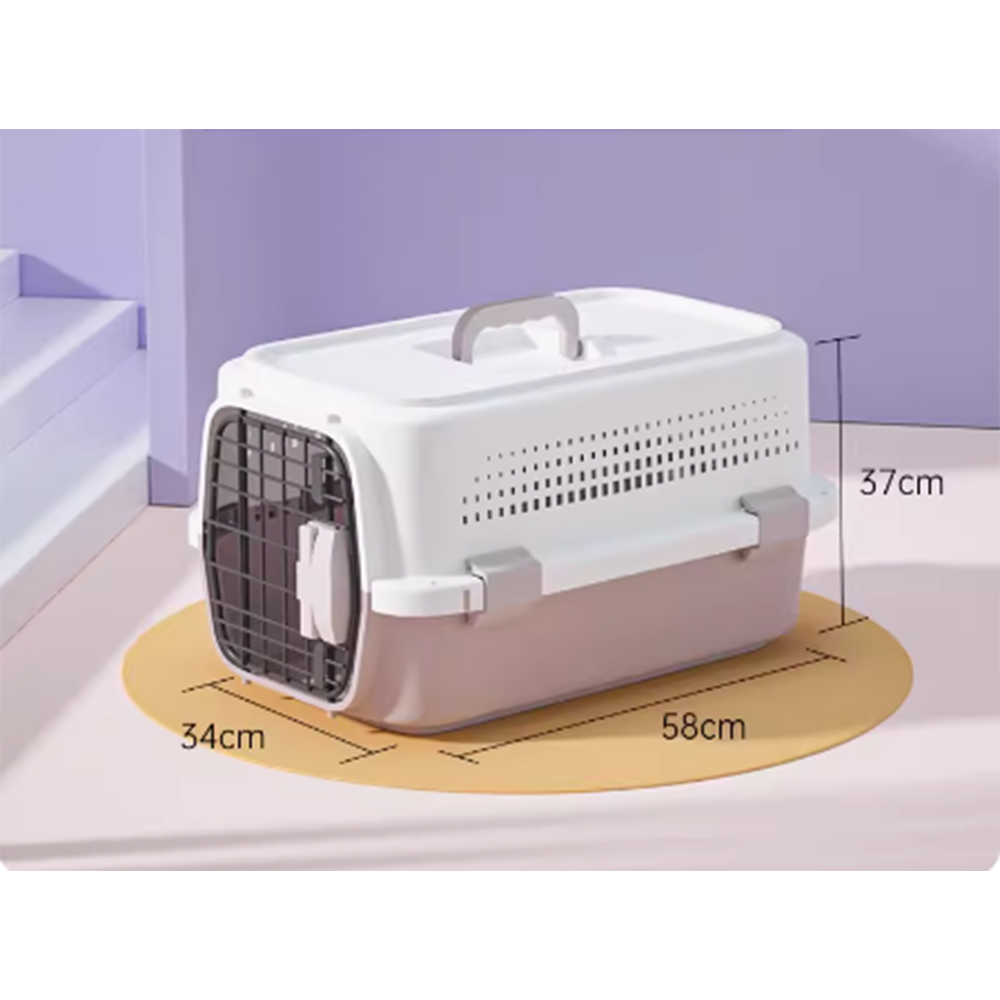 MaiShi Travel Pet Crate L - L58cm x B34cm x H37cm - Purple