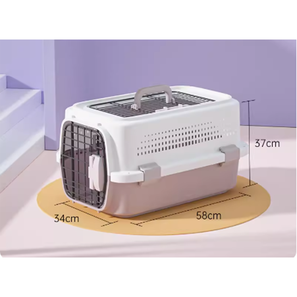 MaiShi Travel Pet Crate Open-top L - L58cm x B34cm x H37cm - Purple