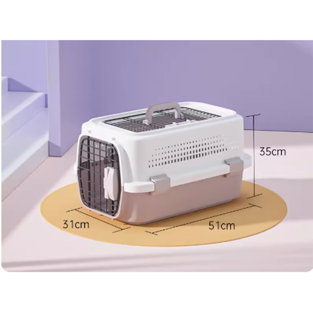 MaiShi Travel Pet Crate Open-top M - L51cm x B31cm x H35cm - Purple