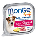 Monge Fruit - Pork & Pineapple Pate With Chunkies Tray Dog Food 100g