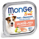 Monge Fruit - Salmon & Pear Pate With Chunkies Tray Dog Food 100g