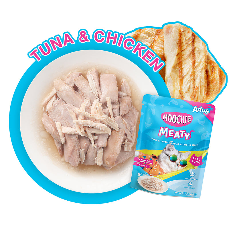 Moochie Cat Meaty Tuna & Chicken Breast Recipe in Jelly 70g