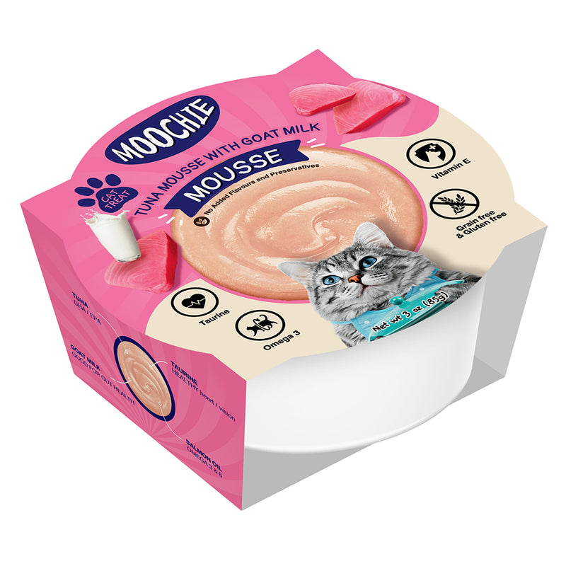 Moochie Cat Treat Tuna Mousse With Goat Milk 85g